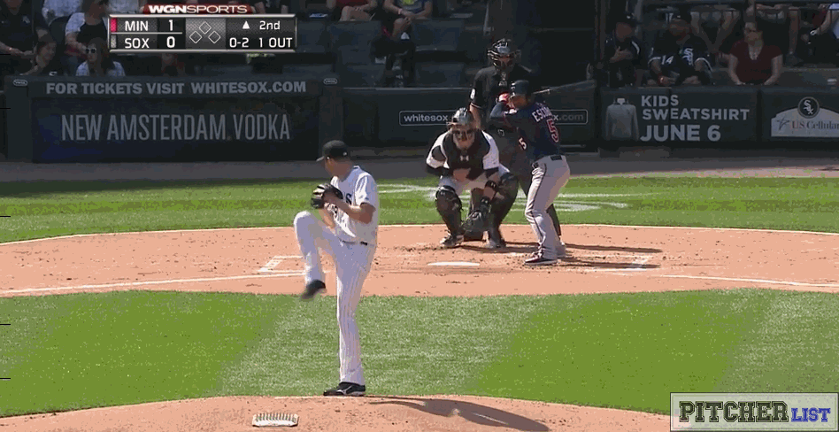 Chris Sale pitching mechanics gif