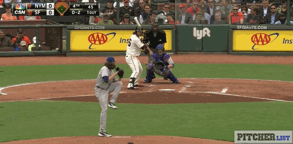 Jacob DeGrom pitching mechanics gif