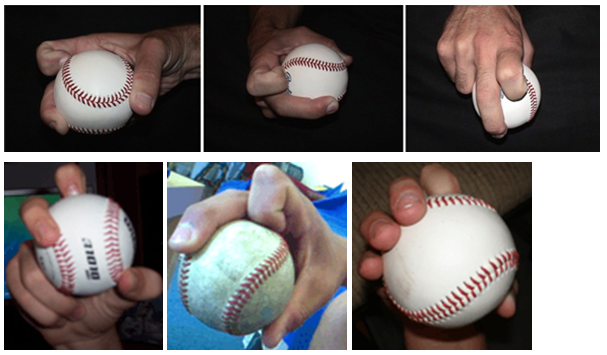 Curveball grip images