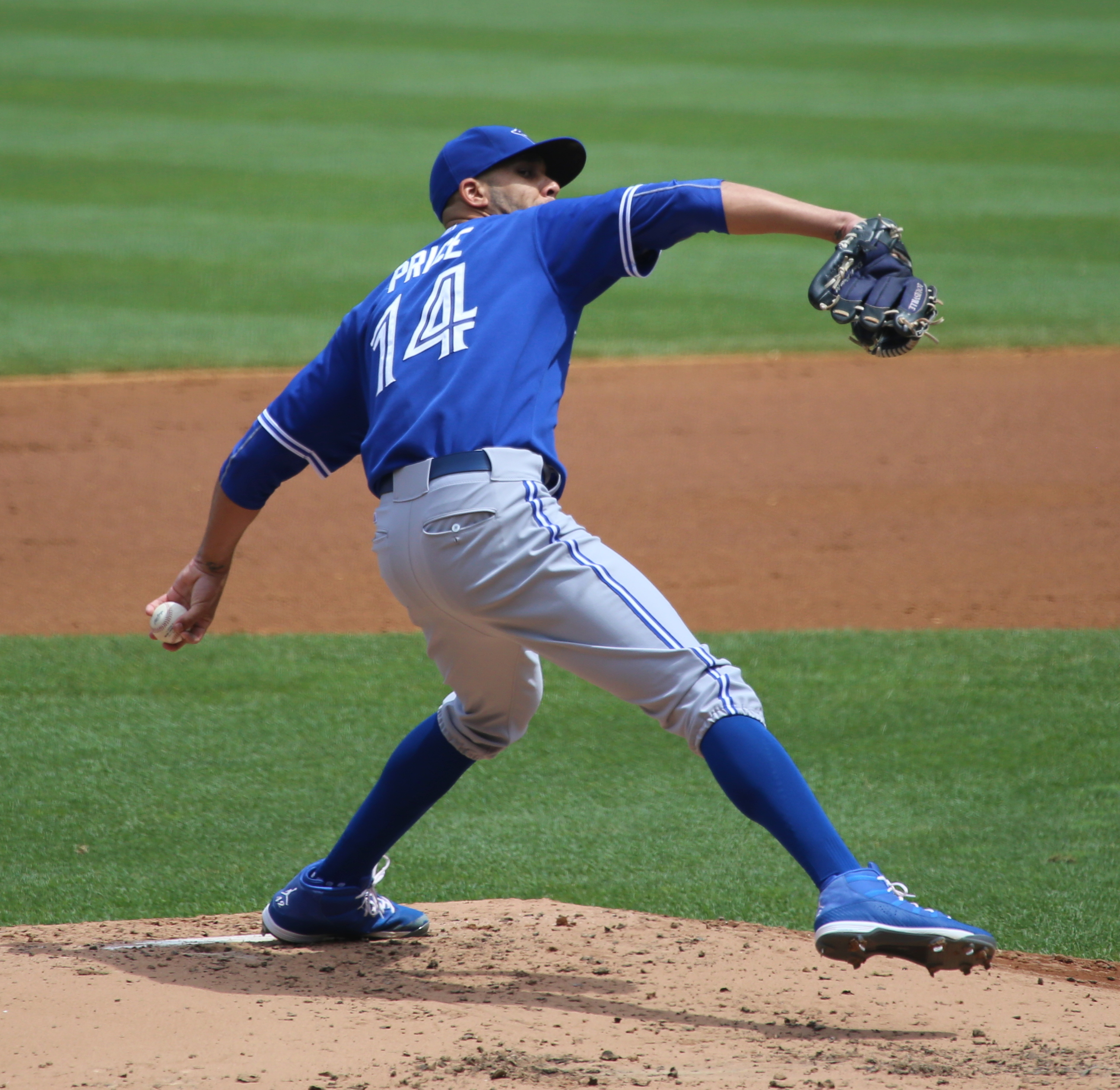 David Price pitching from the stretch