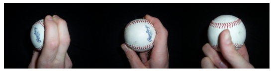 Two-seam fastball grip